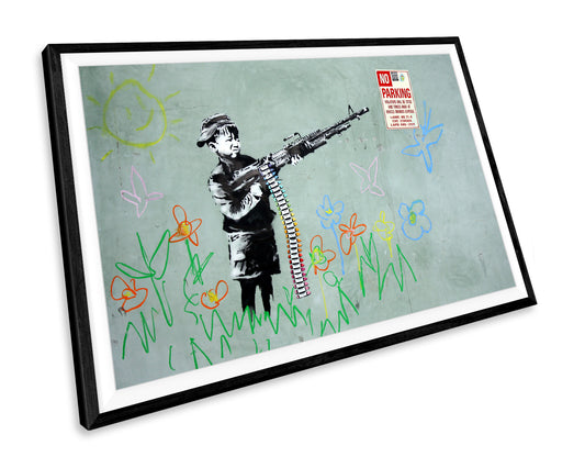 Banksy Child Soldier Graffiti WALL ART PRINT Poster Picture Wall Hanging