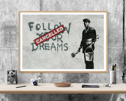 Banksy - Follow Your Dreams Graffiti WALL ART PRINT Poster Picture Wall Hanging