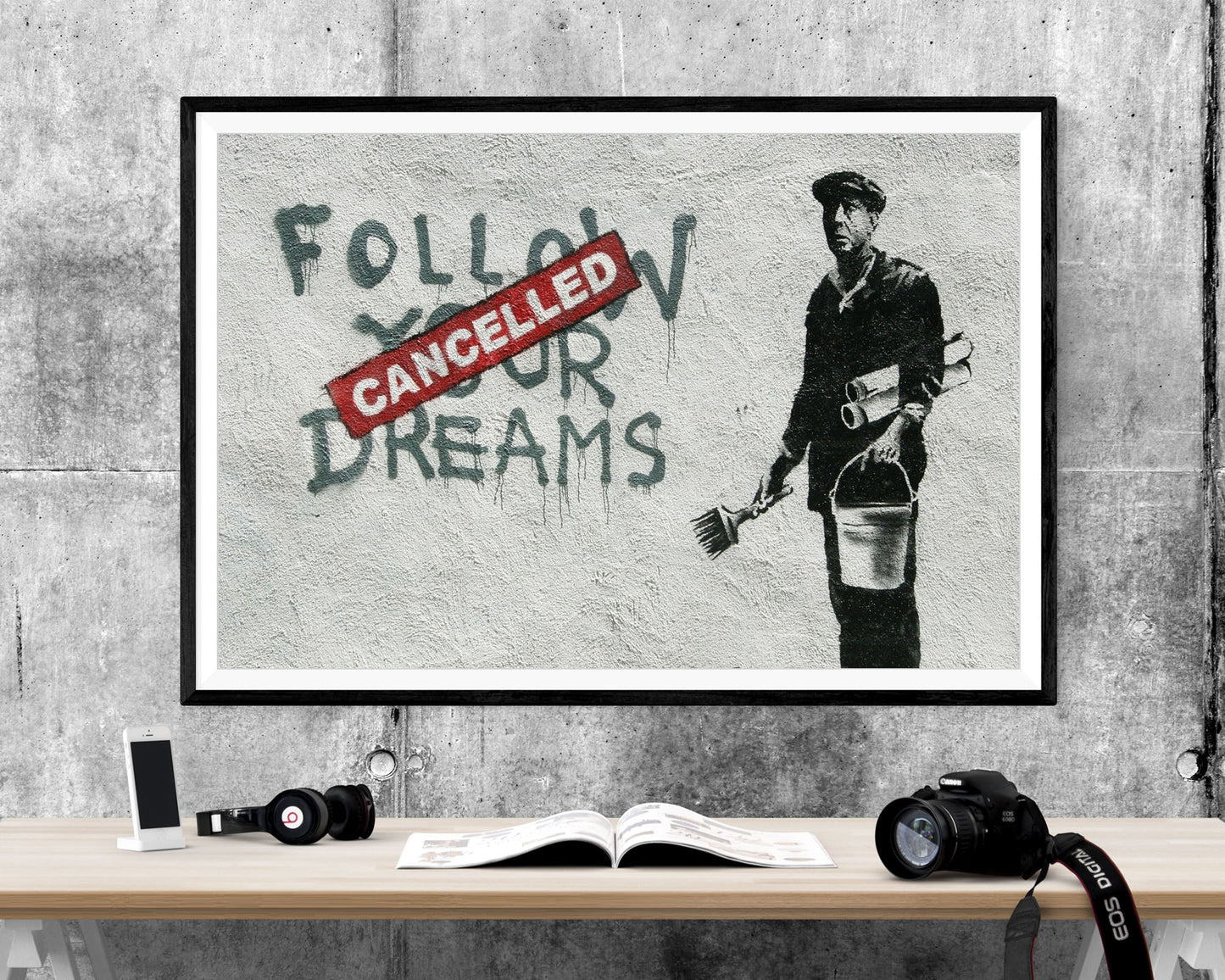 Banksy - Follow Your Dreams Graffiti WALL ART PRINT Poster Picture Wall Hanging