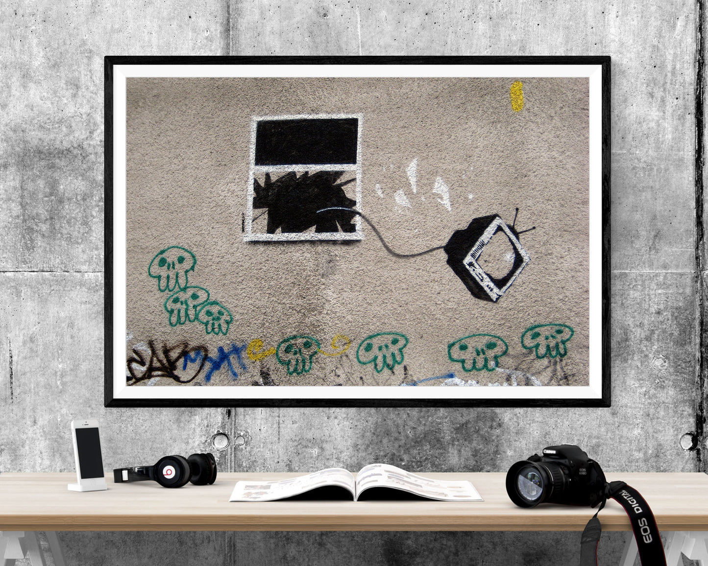 Banksy Tv WALL ART PRINT Poster Picture Wall Hanging