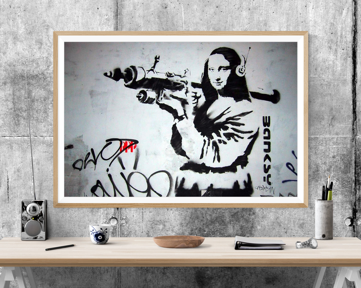 Banksy Mona Lisa WALL ART PRINT Poster Picture Wall Hanging