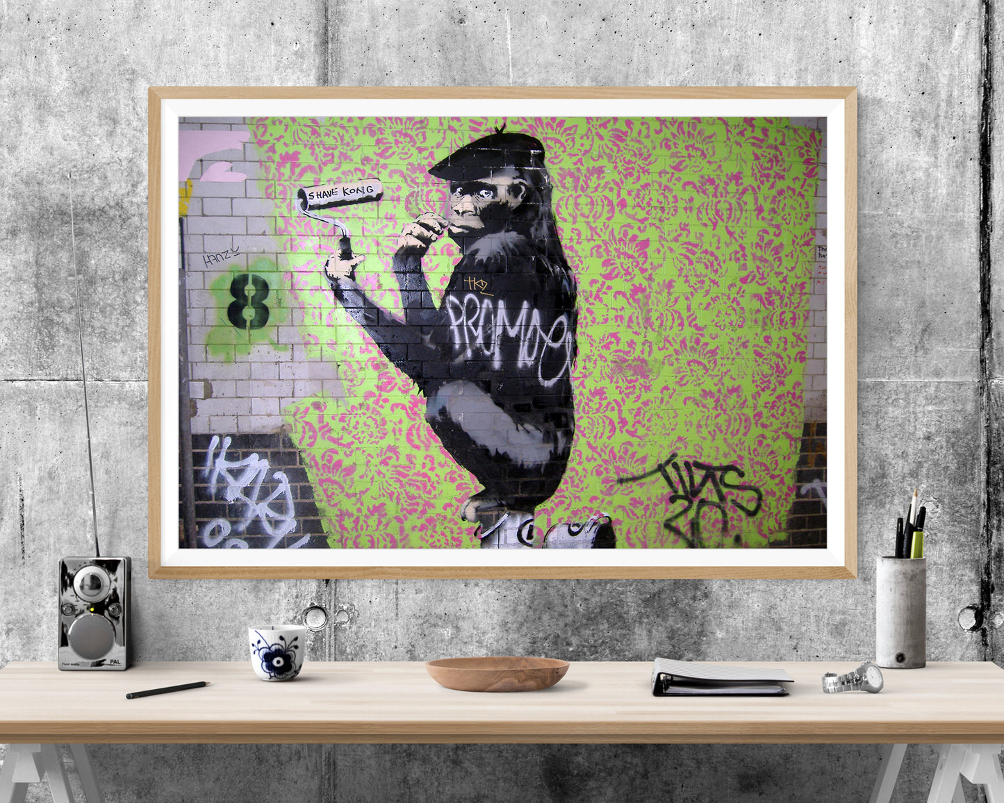 Banksy Gorilla WALL ART PRINT Poster Picture Wall Hanging