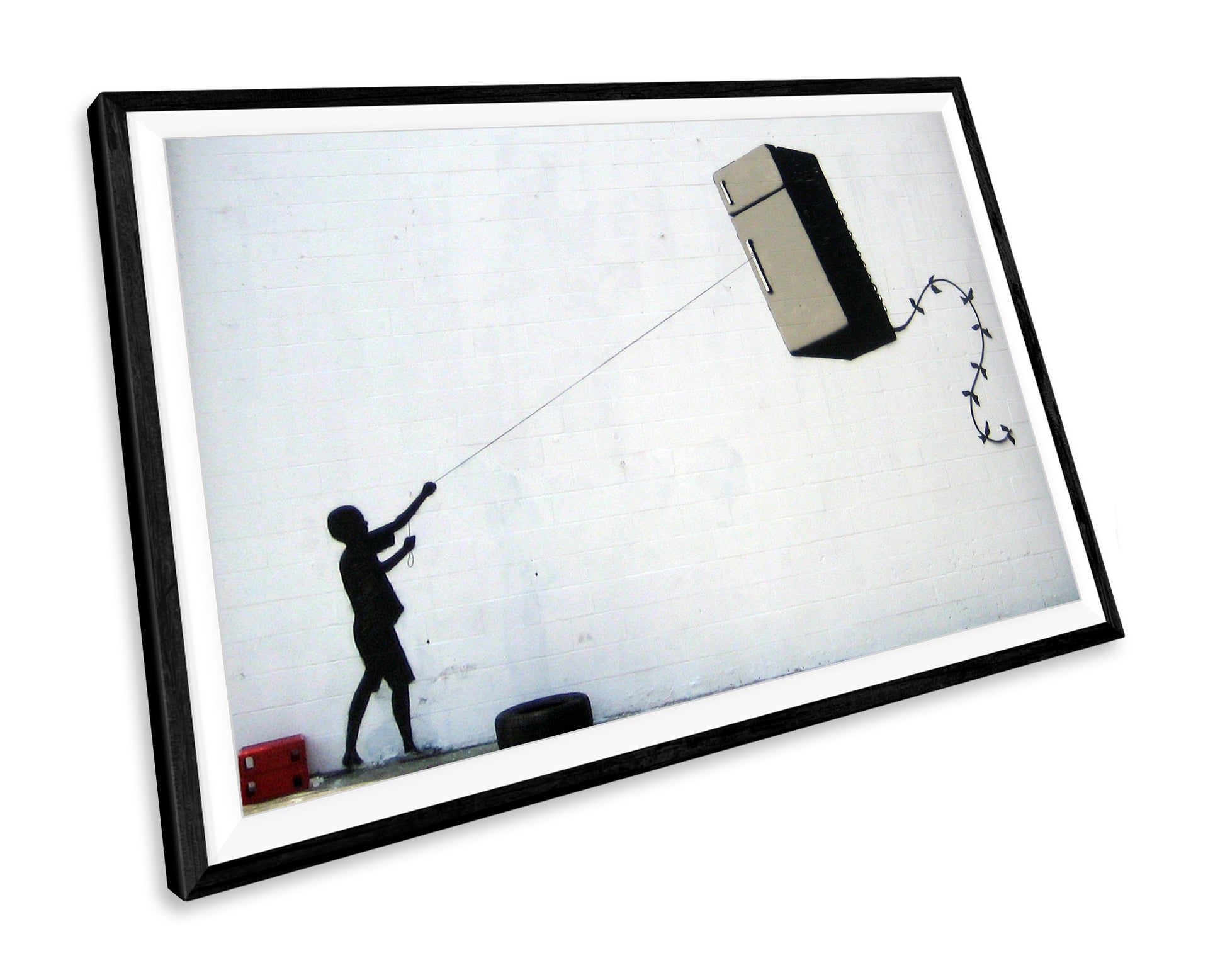 Banksy Fridge Kite WALL ART PRINT Poster Picture Wall Hanging