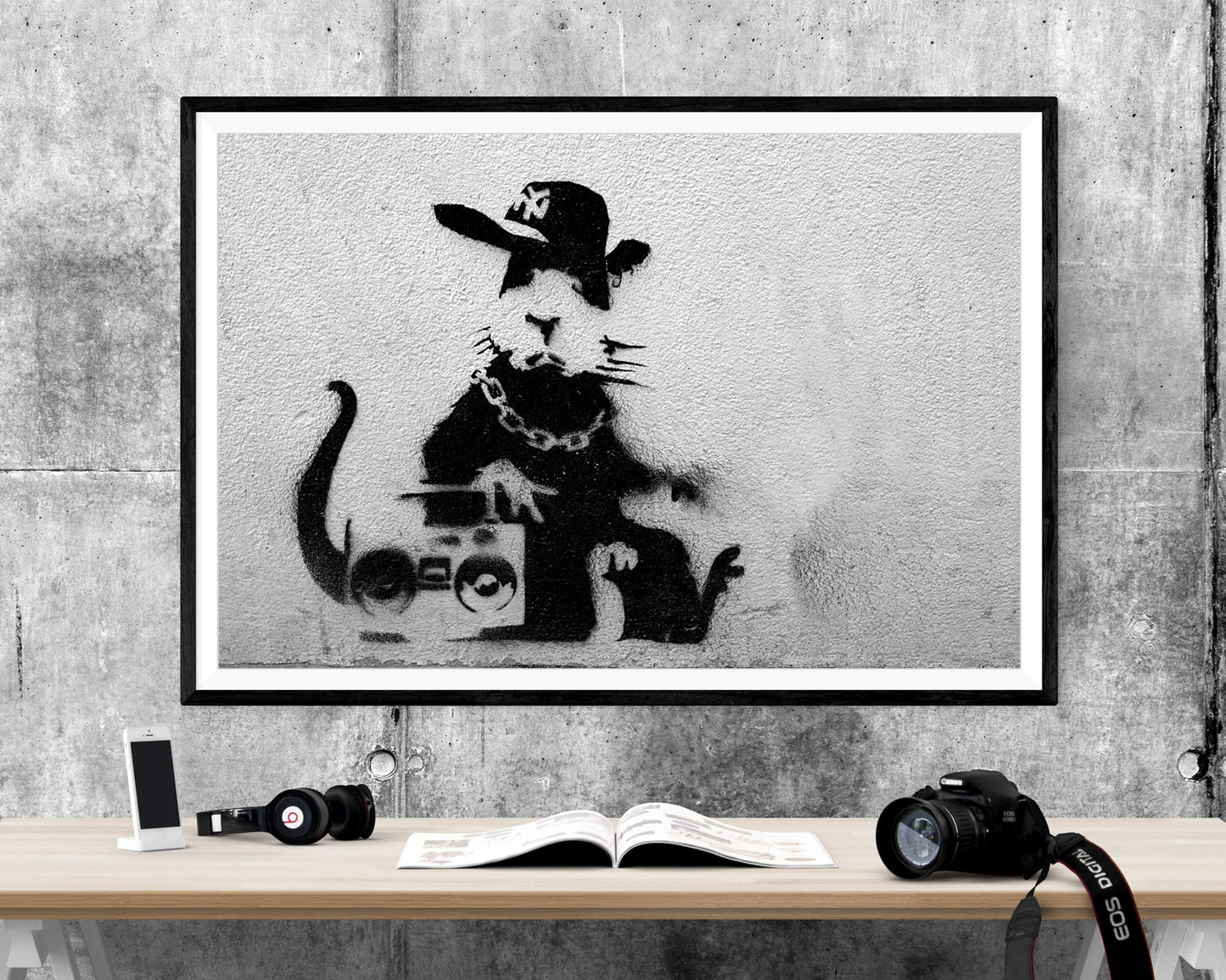 Banksy Gangsta Rat WALL ART PRINT Poster Picture Wall Hanging