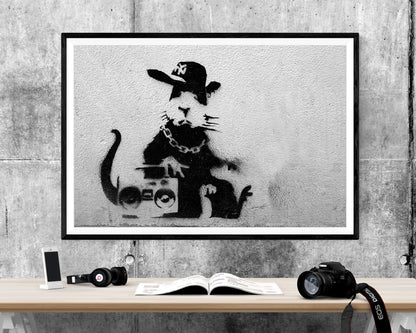 Banksy Gangsta Rat WALL ART PRINT Poster Picture Wall Hanging