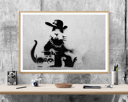 Banksy Gangsta Rat WALL ART PRINT Poster Picture Wall Hanging