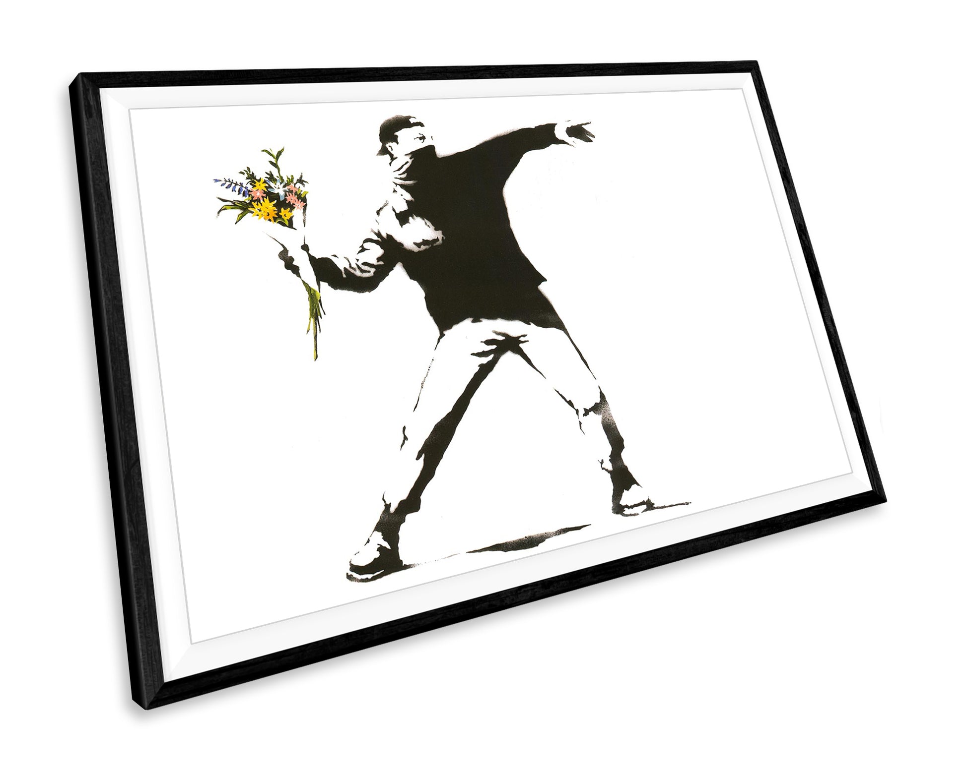 Banksy Flower Thrower WALL ART PRINT Poster Picture Wall Hanging