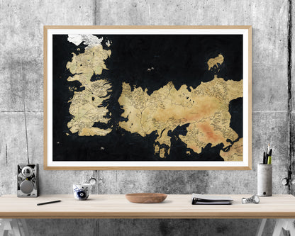 Game Of Thrones Westeros Map WALL ART PRINT Poster Picture Wall Hanging