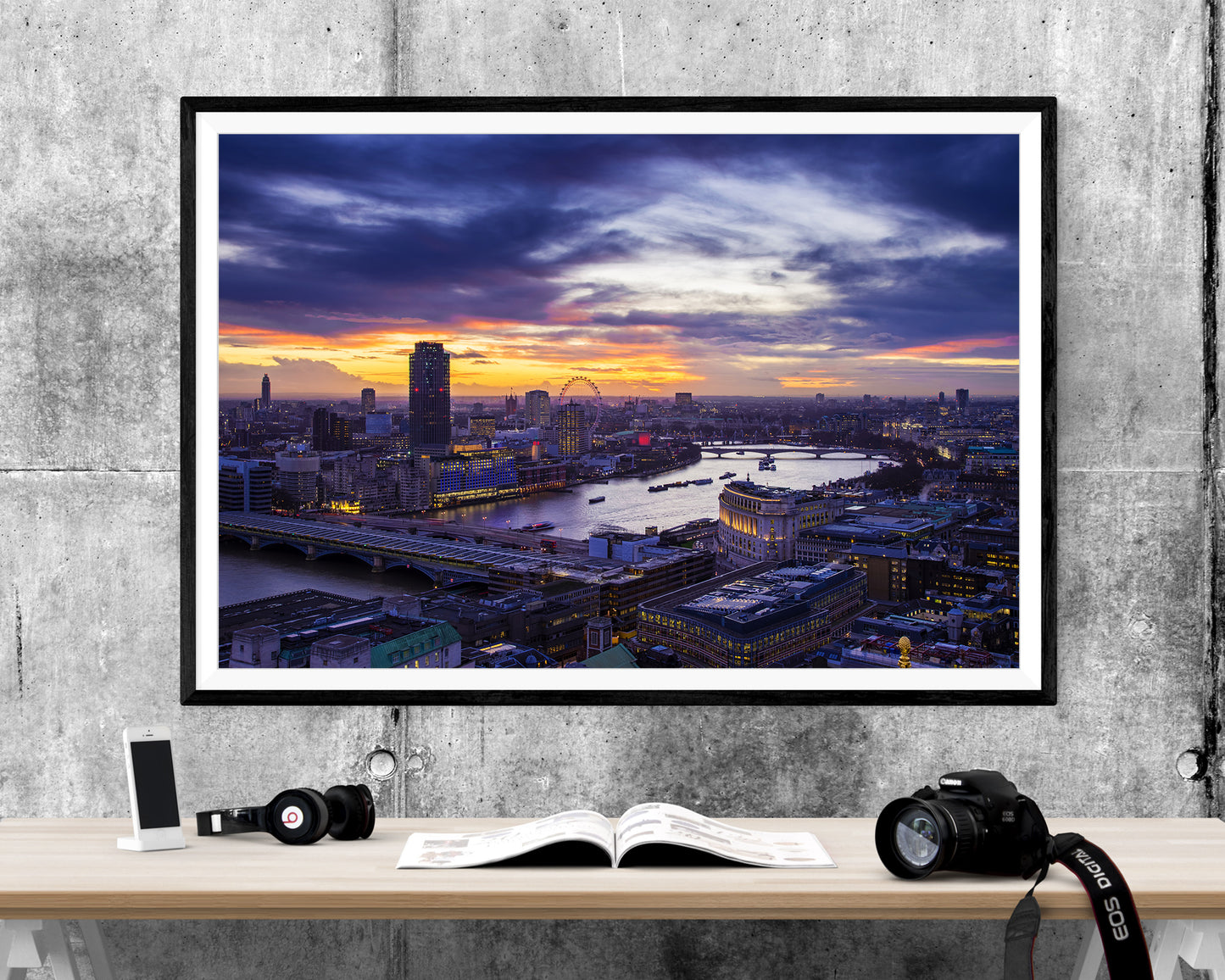 London Cityscape River Thames WALL ART PRINT Poster Picture Wall Hanging