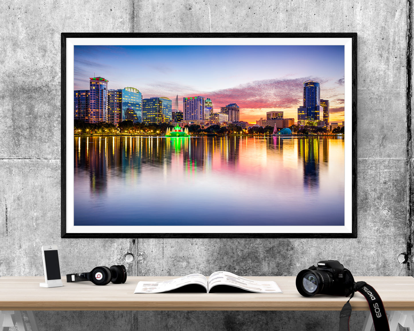 Orlando Florida Skyline Cityscape WALL ART PRINT Poster Picture Wall Hanging