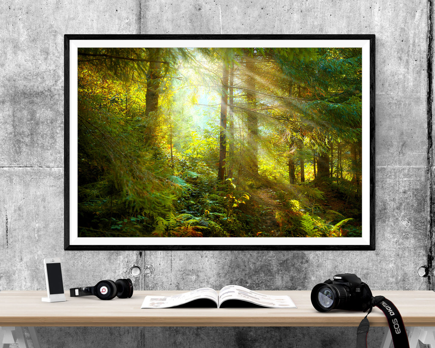 Forest Trees Green WALL ART PRINT Poster Picture Wall Hanging