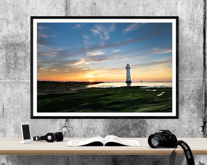 Lighthouse River Mersey Liverpool WALL ART PRINT Poster Picture Wall Hanging