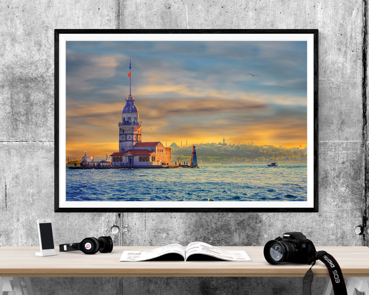 Maiden's Tower Turkey Landmark WALL ART PRINT Poster Picture Wall Hanging