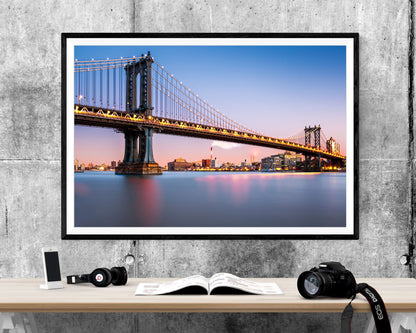 Manhattan Bridge New York Landmark WALL ART PRINT Poster Picture Wall Hanging