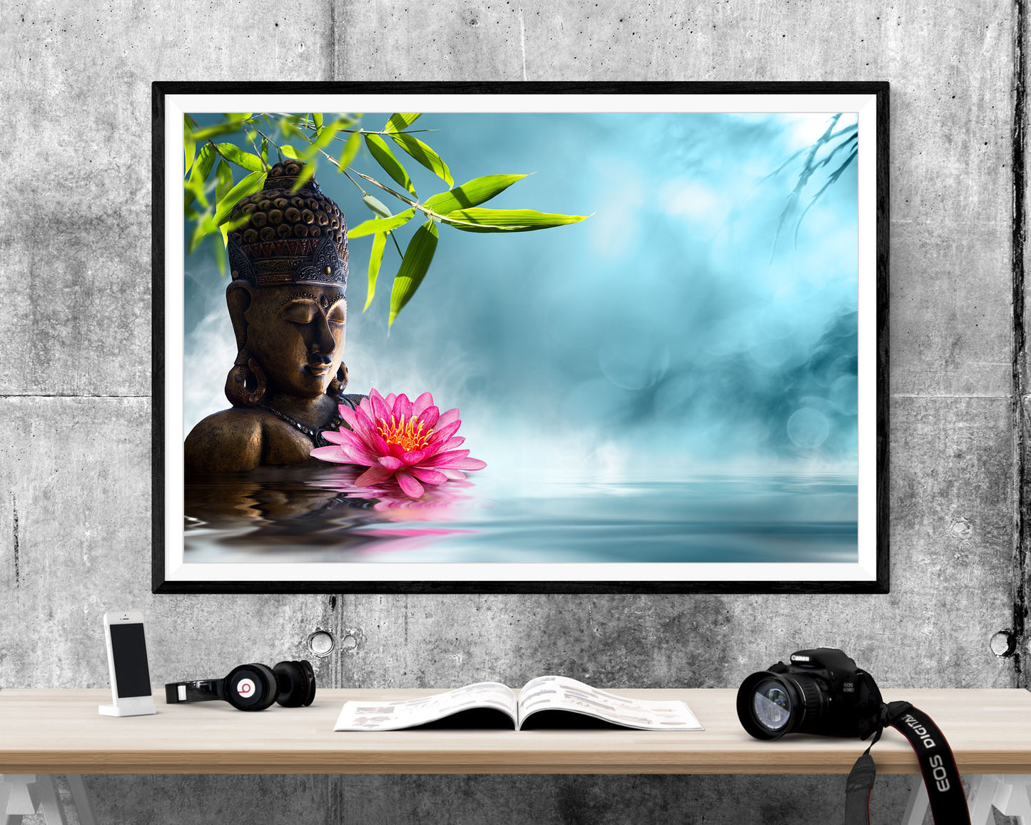 Buddha Zen Pink WALL ART PRINT Poster Picture Wall Hanging