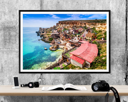 Malta Beach Seascape WALL ART PRINT Poster Picture Wall Hanging