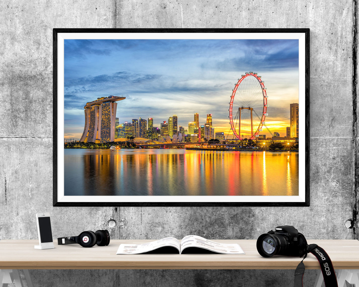 Singapore Sunset WALL ART PRINT Poster Picture Wall Hanging