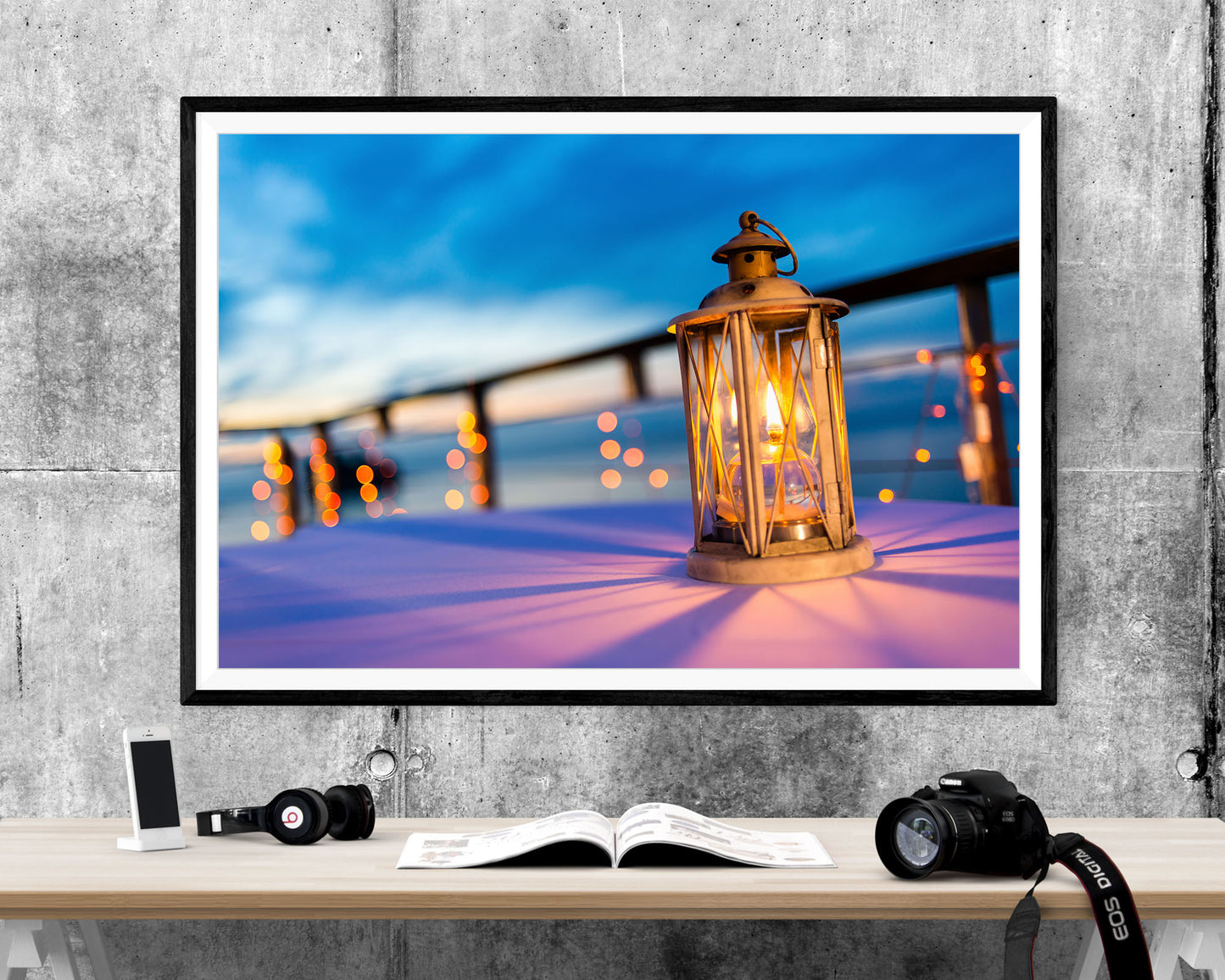 Lantern Beach WALL ART PRINT Poster Picture Wall Hanging