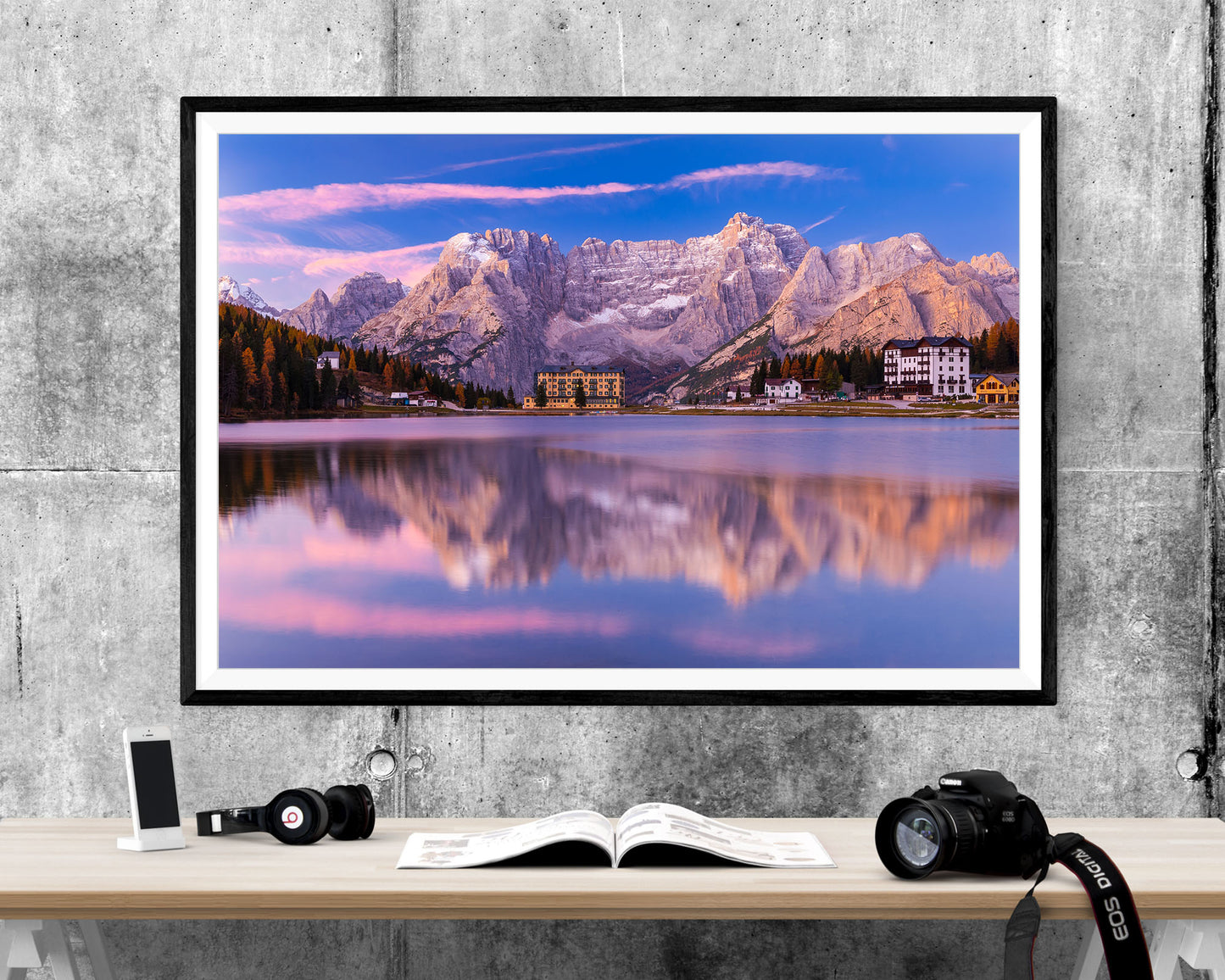 Misurina Lake Dolomites Italy WALL ART PRINT Poster Picture Wall Hanging