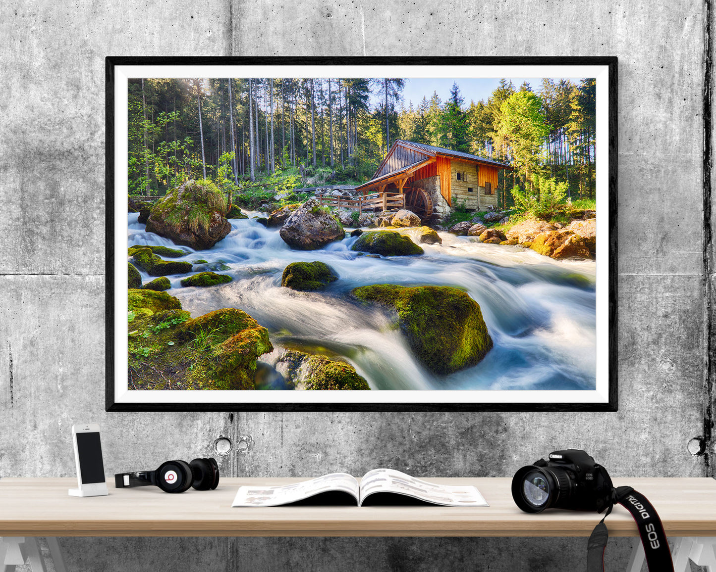 Austria River Forest Landscape WALL ART PRINT Poster Picture Wall Hanging