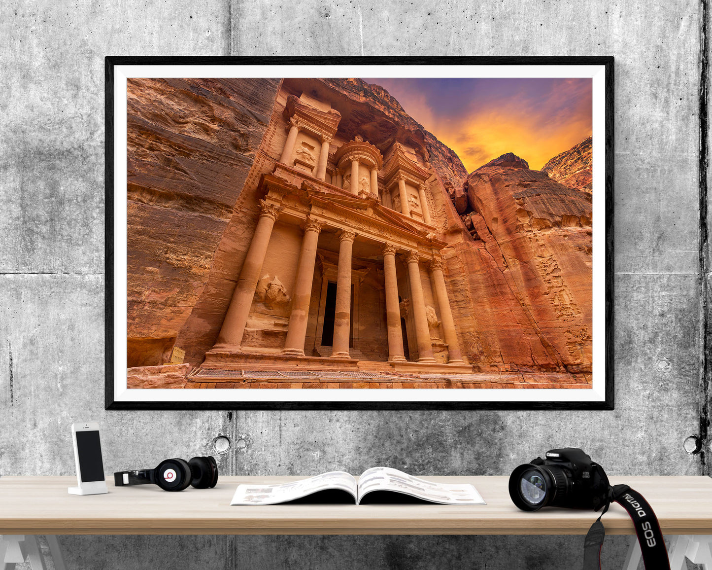 Temple Petra Jordan Landmark WALL ART PRINT Poster Picture Wall Hanging