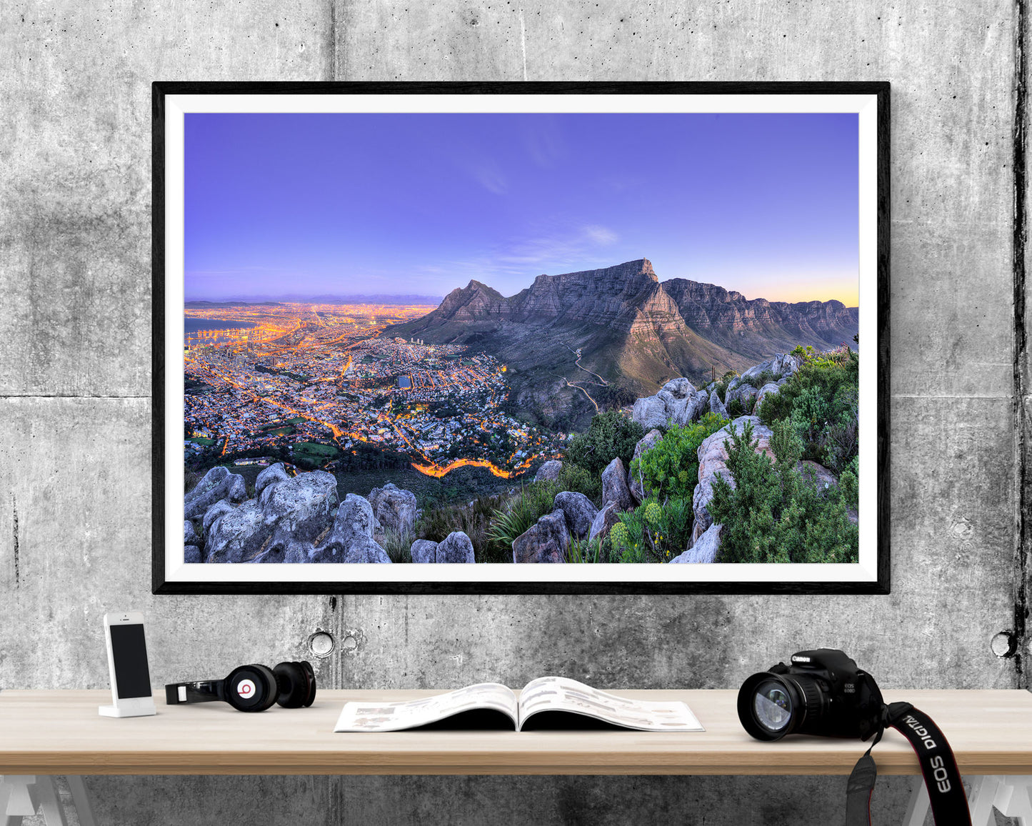 South Africa Cape Town Mountains Cityscape WALL ART PRINT Poster Picture Wall Hanging