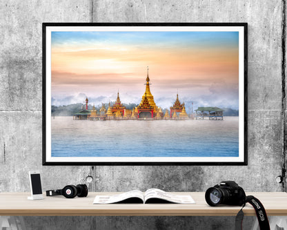 Buddha Temple Myanmar Landmarks WALL ART PRINT Poster Picture Wall Hanging