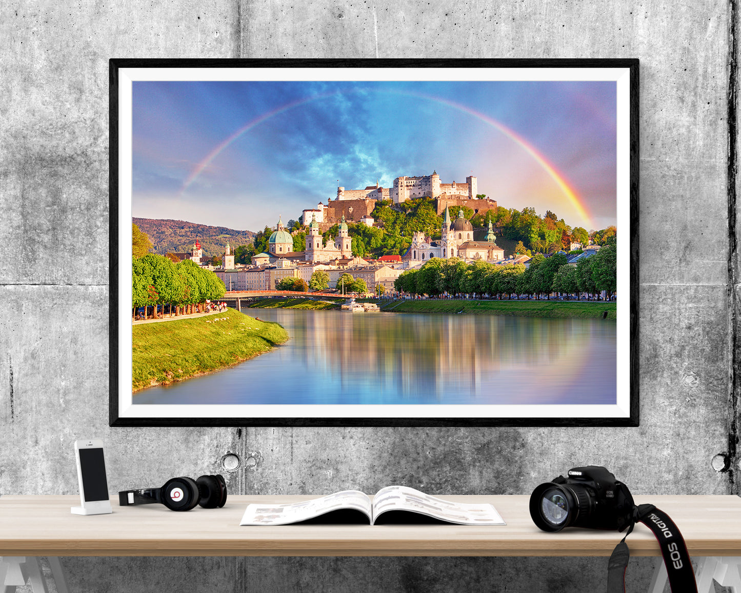 Austria Salzburg Castle Landmark WALL ART PRINT Poster Picture Wall Hanging