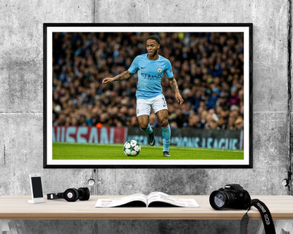 Raheem Sterling Man City Football WALL ART PRINT Poster Picture Wall Hanging