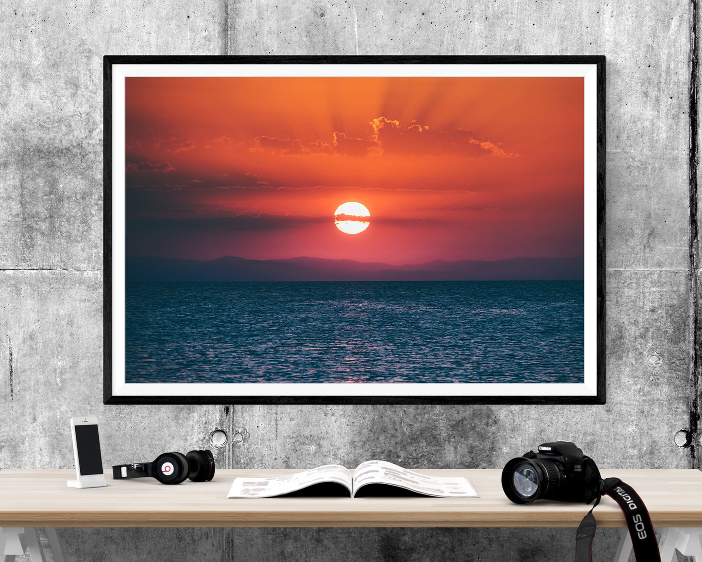 Sunset Ocean Seascape WALL ART PRINT Poster Picture Wall Hanging