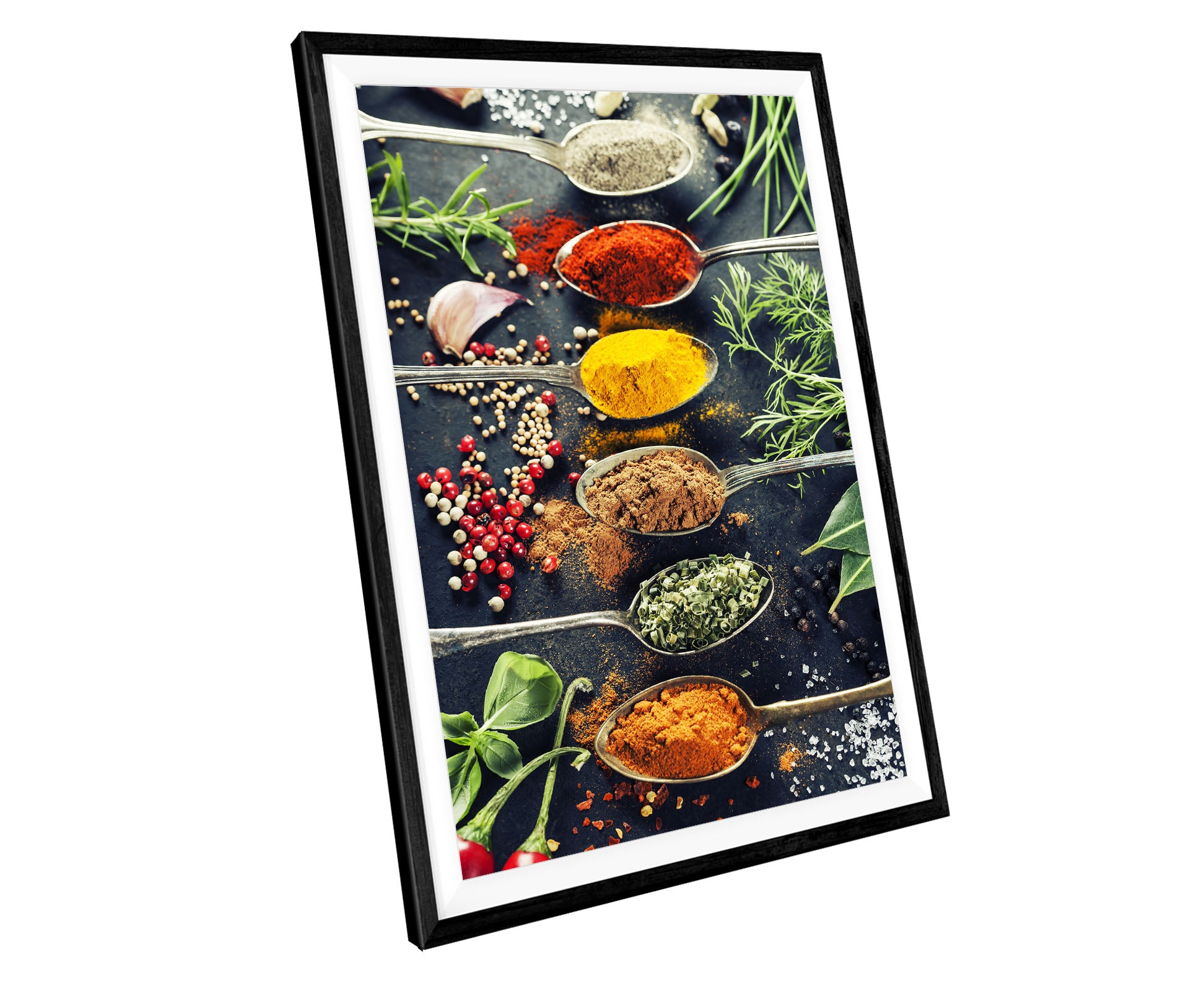Spoons Spices Herb Kitchen WALL ART PRINT Poster Picture Wall Hanging