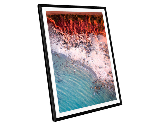 Beach Waves Aerial View WALL ART PRINT Poster Picture Wall Hanging