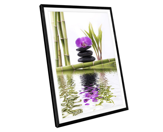 Spa Orchid Bamboo Modern Bathroom WALL ART PRINT Poster Picture