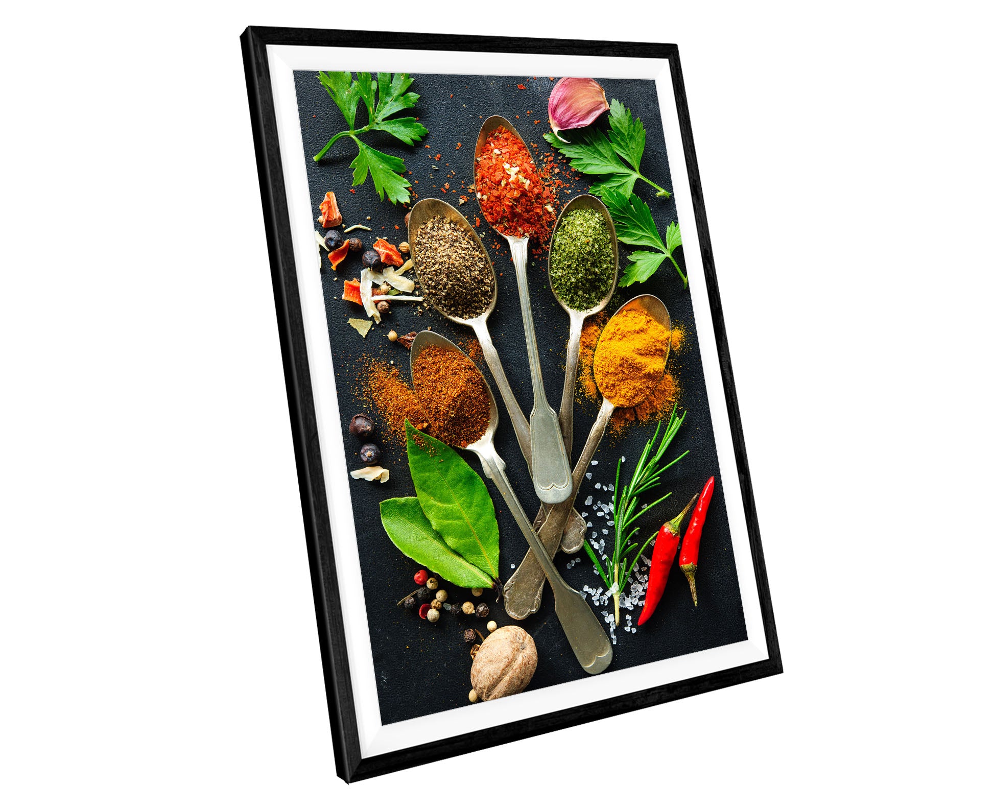 Spice & Herbs Kitchen Spoons Food WALL ART PRINT Poster Picture