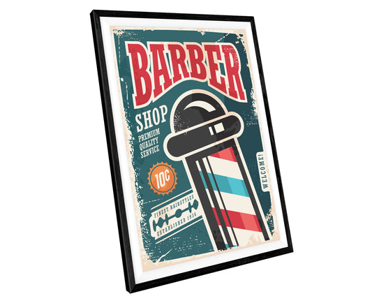 Barber Shop Retro Signs WALL ART PRINT Poster Picture