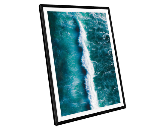 Aerial View Waves Bathroom WALL ART PRINT Poster Picture Wall Hanging