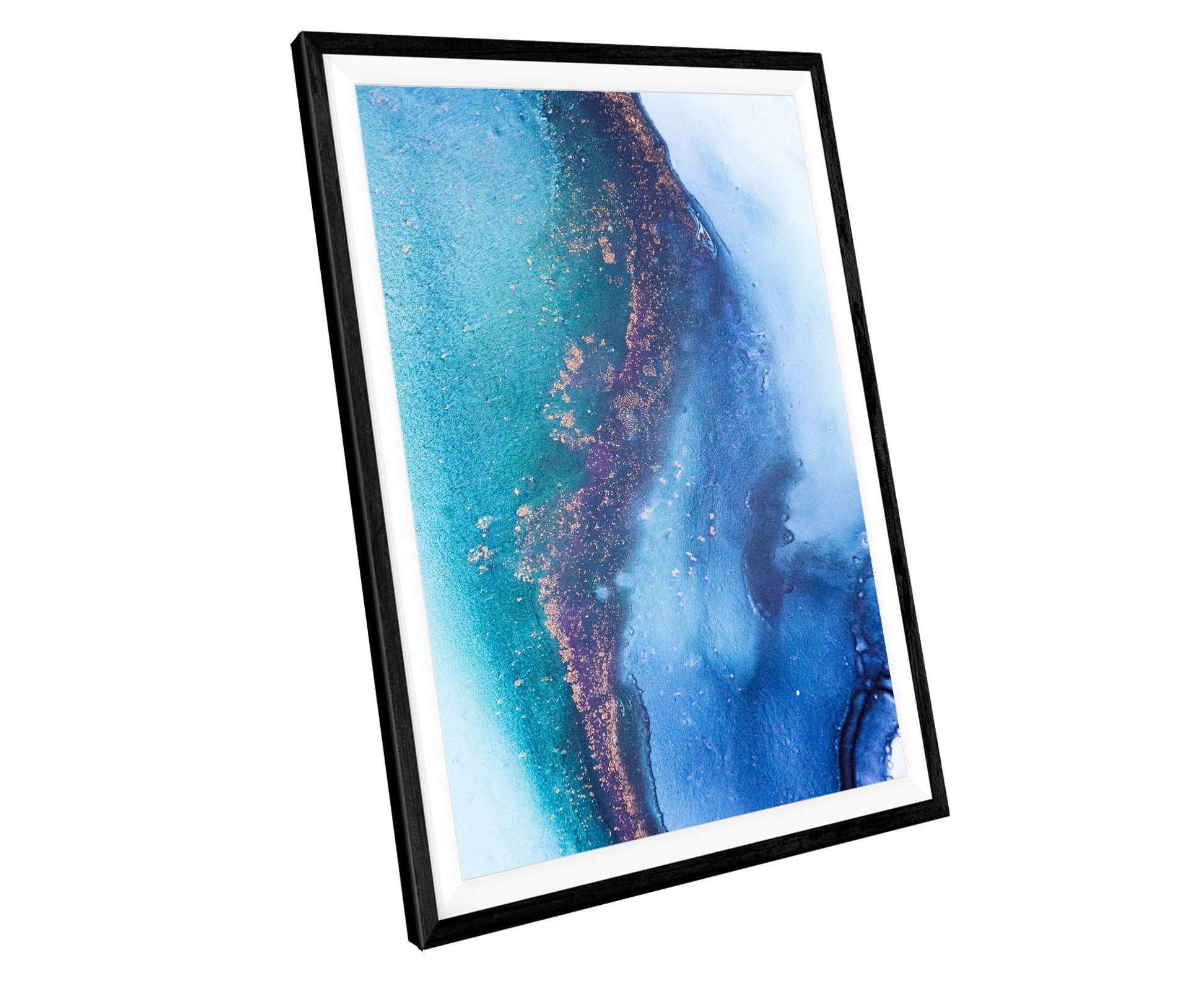 Sky Blue Marble Abstract WALL ART PRINT Poster Picture Wall Hanging