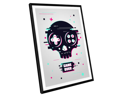 Game Over Gaming WALL ART PRINT Poster Picture Wall Hanging