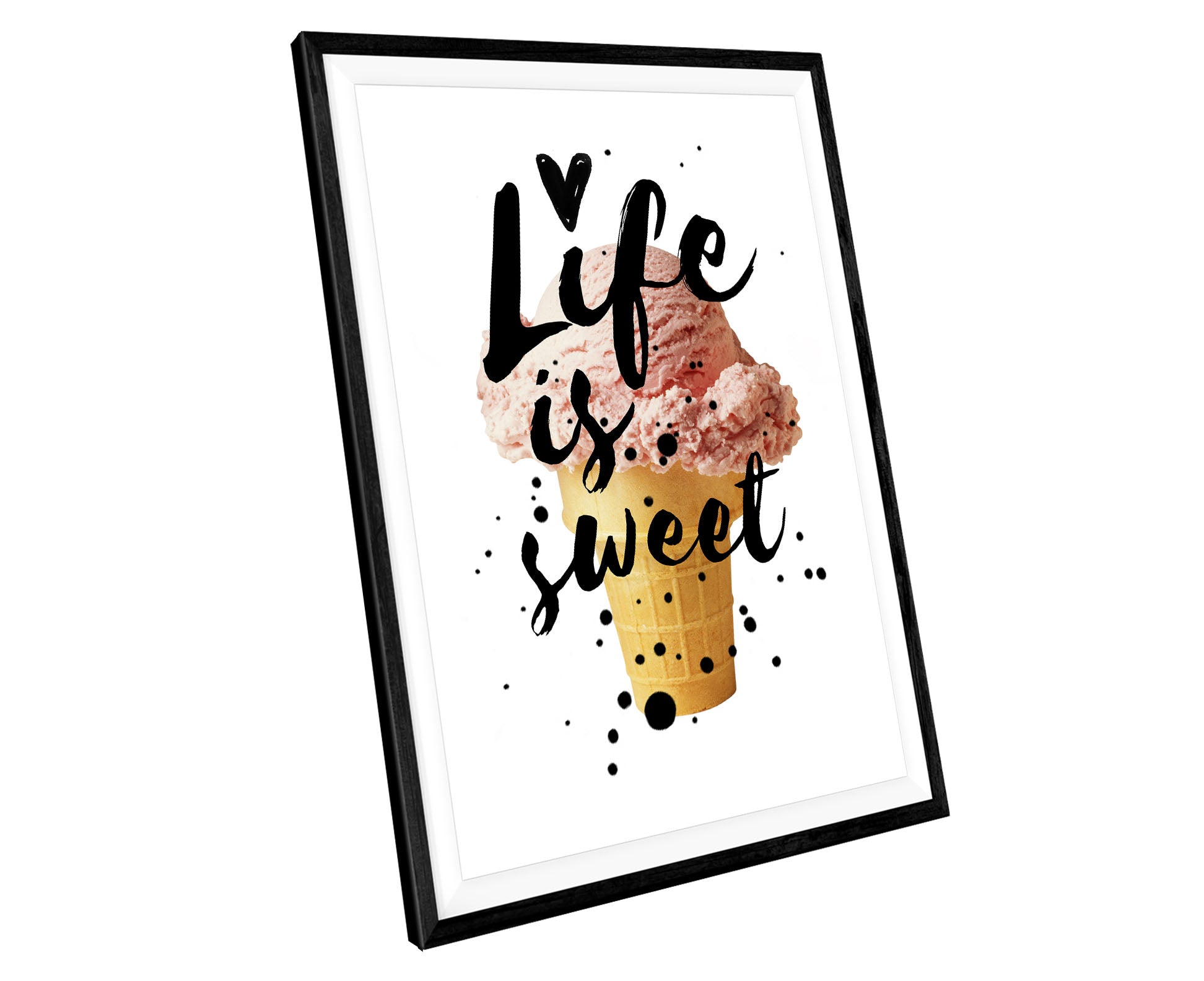 Life Is Sweet Ice Cream Food Quote WALL ART PRINT Poster Picture Wall Hanging