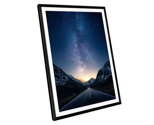 Mountain Vally Milky Way Astronomy WALL ART PRINT Poster Picture Wall Hanging