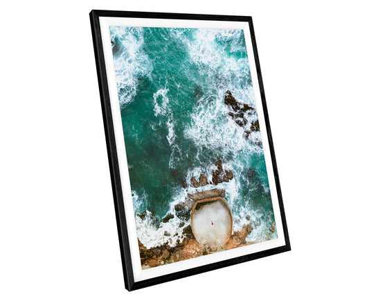 Victoria Beach Waves Aerial View WALL ART PRINT Poster Picture Wall Hanging