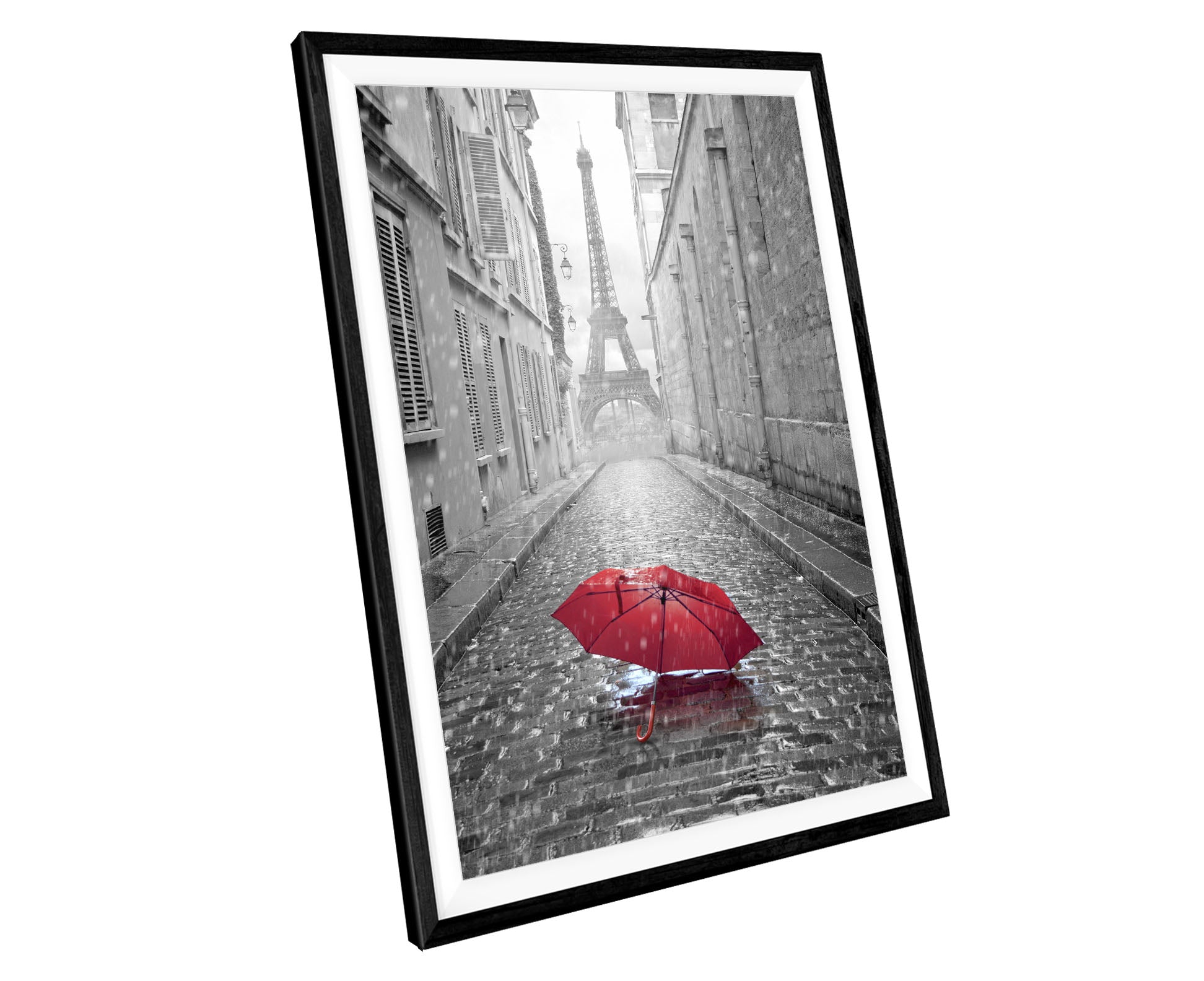 Red Umbrella Eiffel Tower Paris WALL ART PRINT Poster Picture Wall Hanging