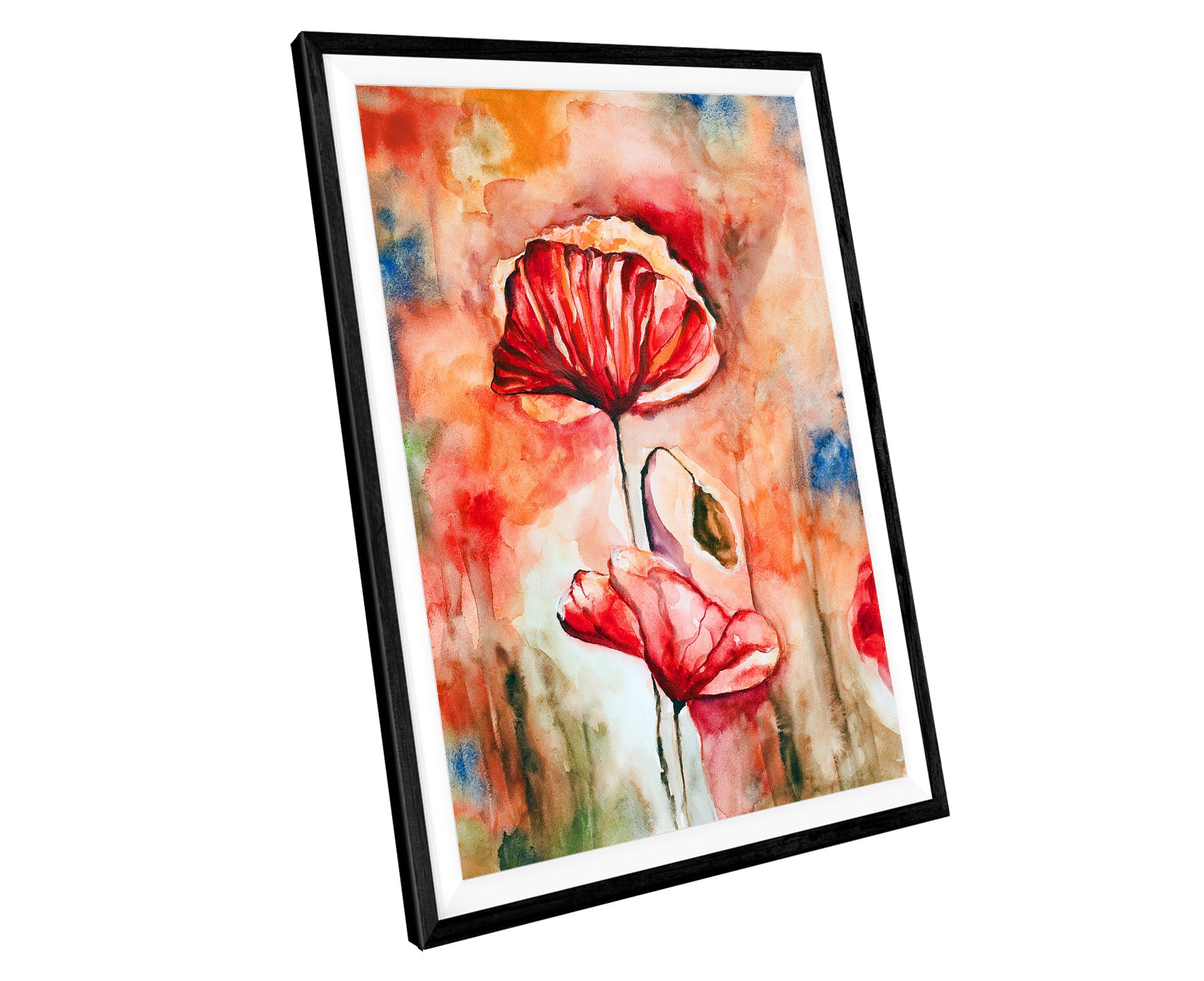 Poppy Watercolour Painting WALL ART PRINT Poster Picture Wall Hanging