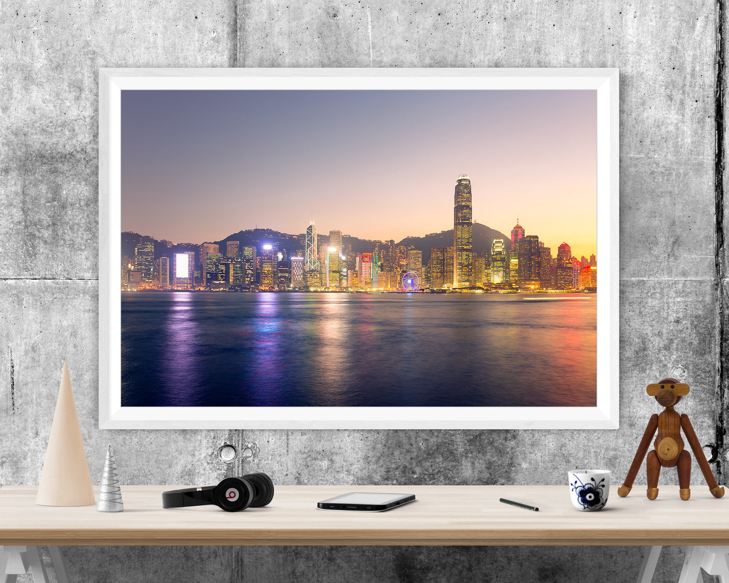 Victoria Harbour Hong Kong Skyline WALL ART PRINT Poster Picture Wall Hanging