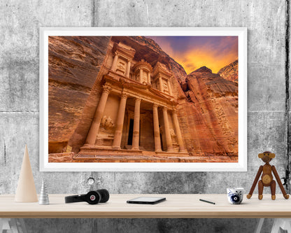 Temple Petra Jordan Landmark WALL ART PRINT Poster Picture Wall Hanging