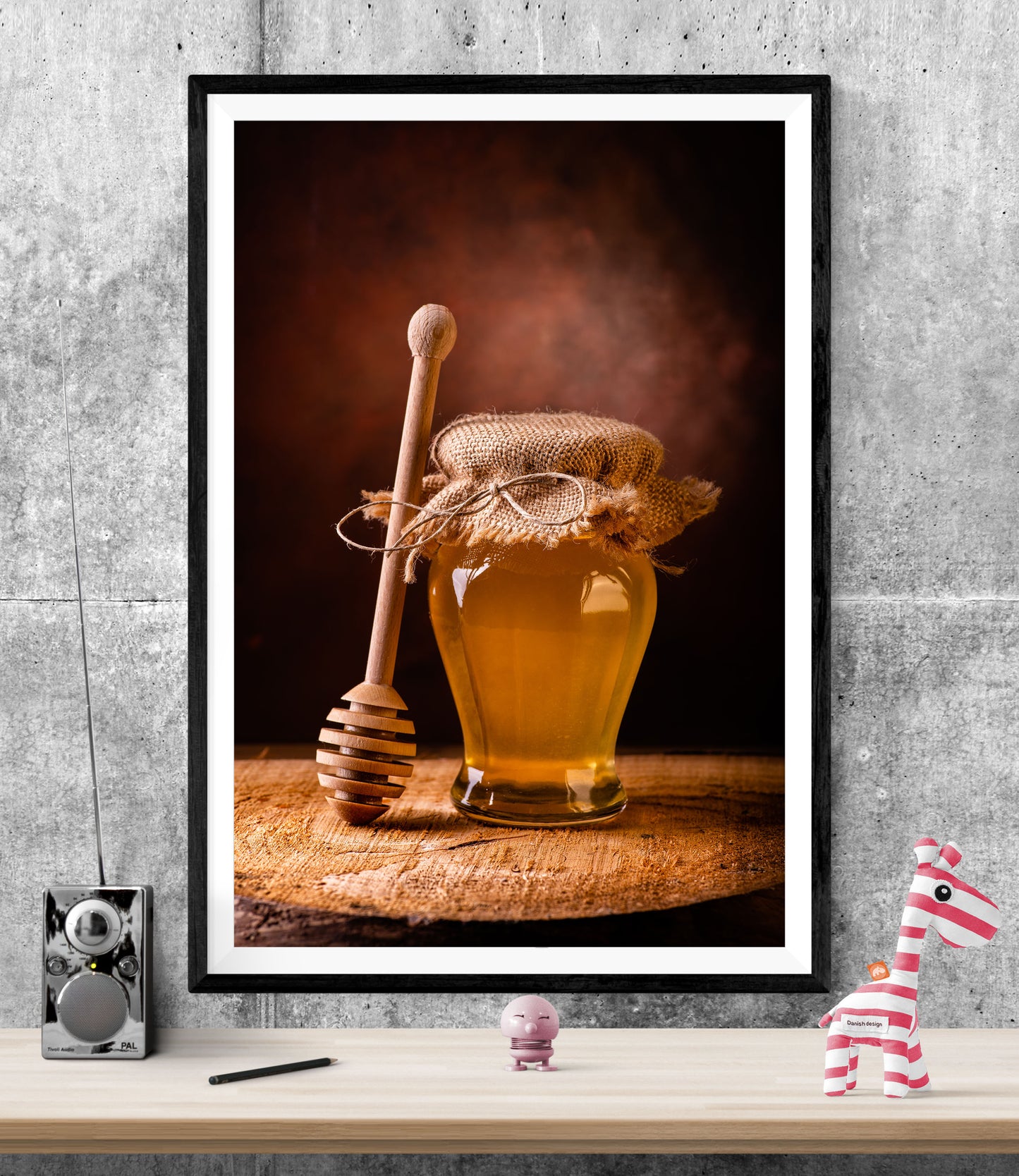 Honey Jar Farm Food Kitchen WALL ART PRINT Poster Picture