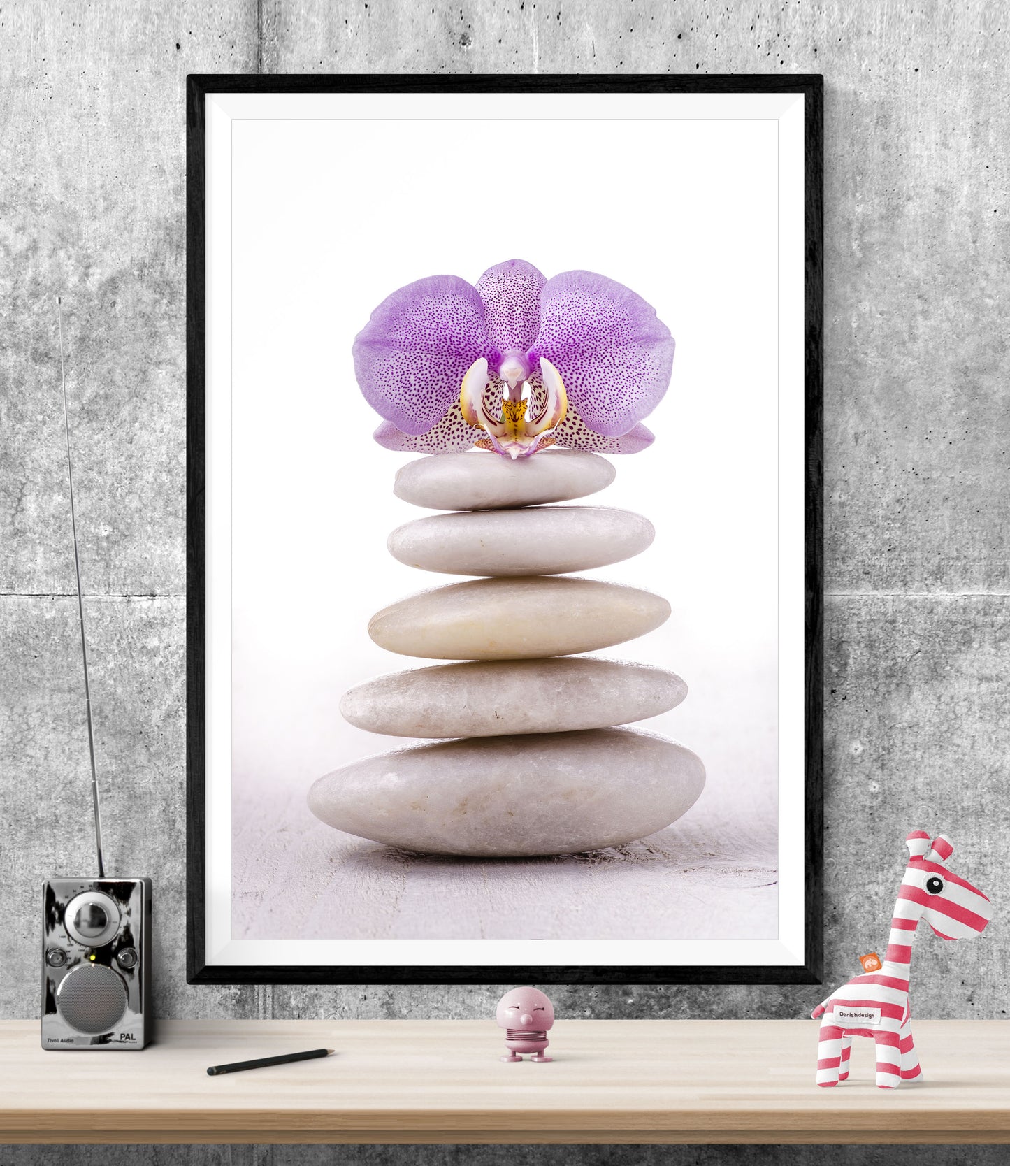 Bathroom Zen Stones Flower WALL ART PRINT Poster Picture