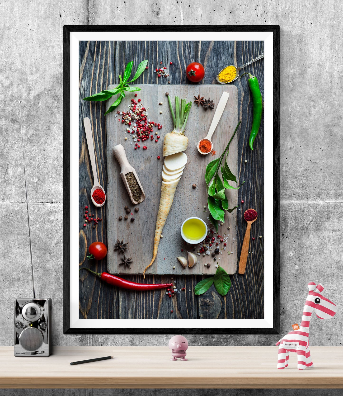 Spices Parsley Root Herbs Modern Kitchen WALL ART PRINT Poster Picture