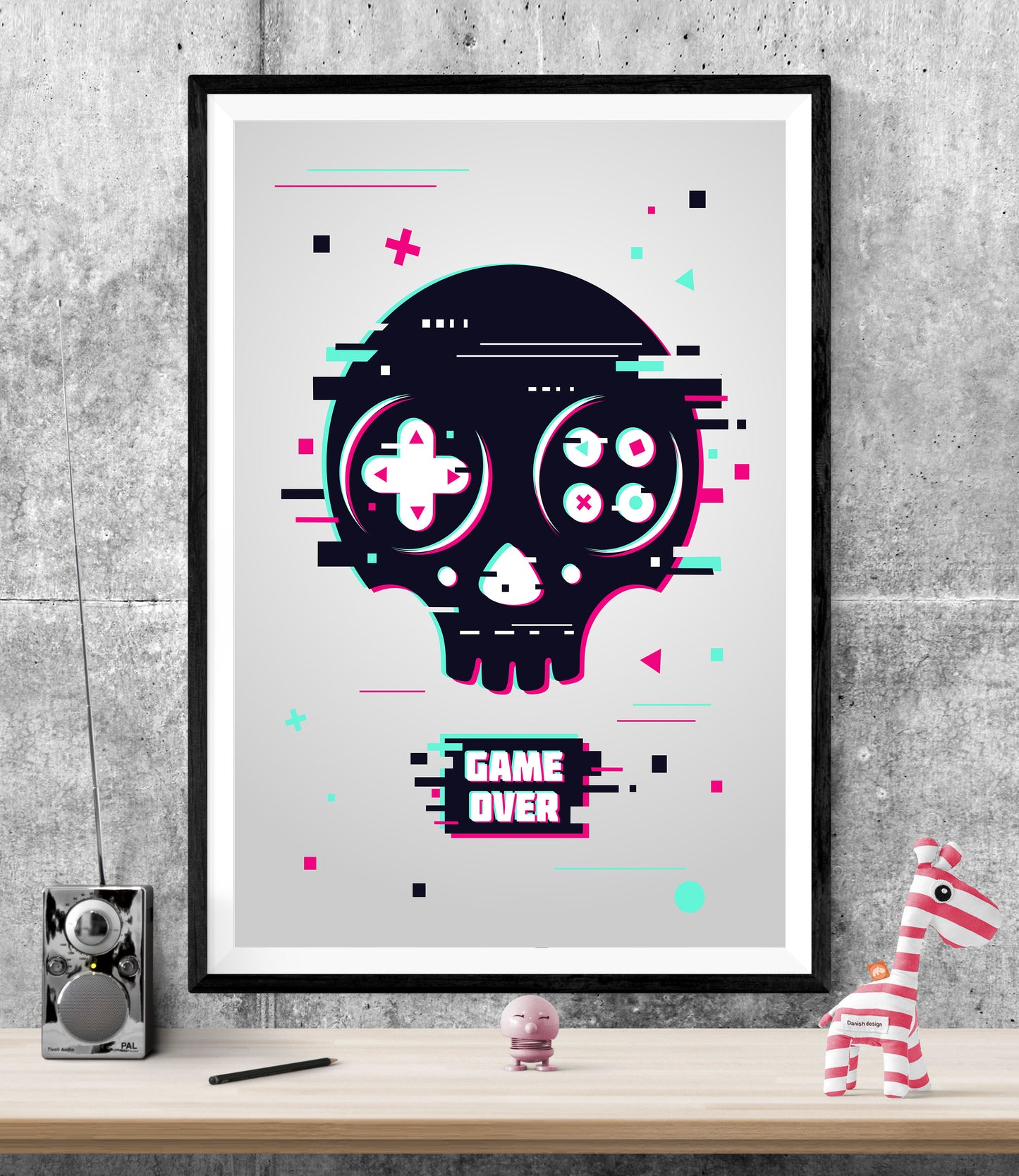 Game Over Gaming WALL ART PRINT Poster Picture Wall Hanging