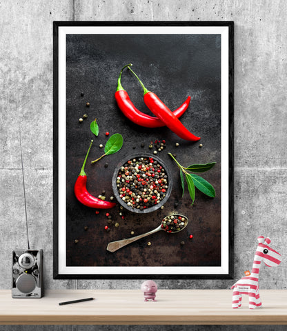 Chilli Peppers Kitchen WALL ART PRINT Poster Picture Wall Hanging